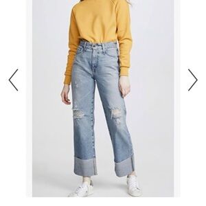 AG Adriano Goldschmied Women's Tomas High Rise Baggy Fit Straight Leg Jean Size